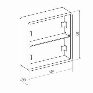 Зеркало-шкаф с подсветкой Continent Torneo Black МВК084 70см чёрный